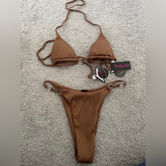 Hot Miami Styles Swim New With Tags Mocha Bikini Set From Hot Miami